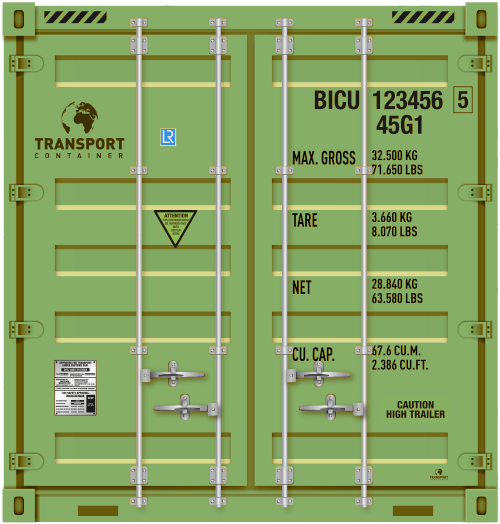 Обозначения на дверях контейнера